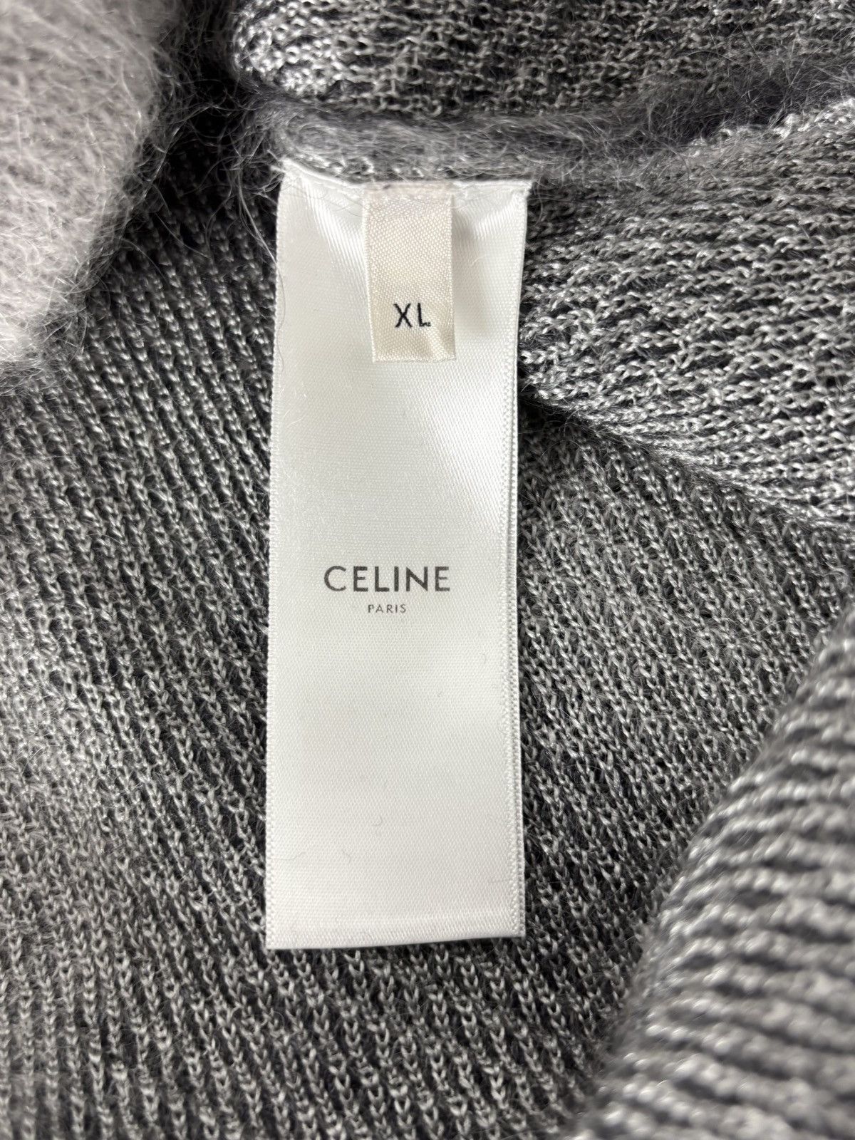 Celine × Hedi Slimane A/W 2019 Runway Argyle Mohair Sweater (AW19/FW19, Knit) Size US XL / EU 56 / 4 - 6 Thumbnail