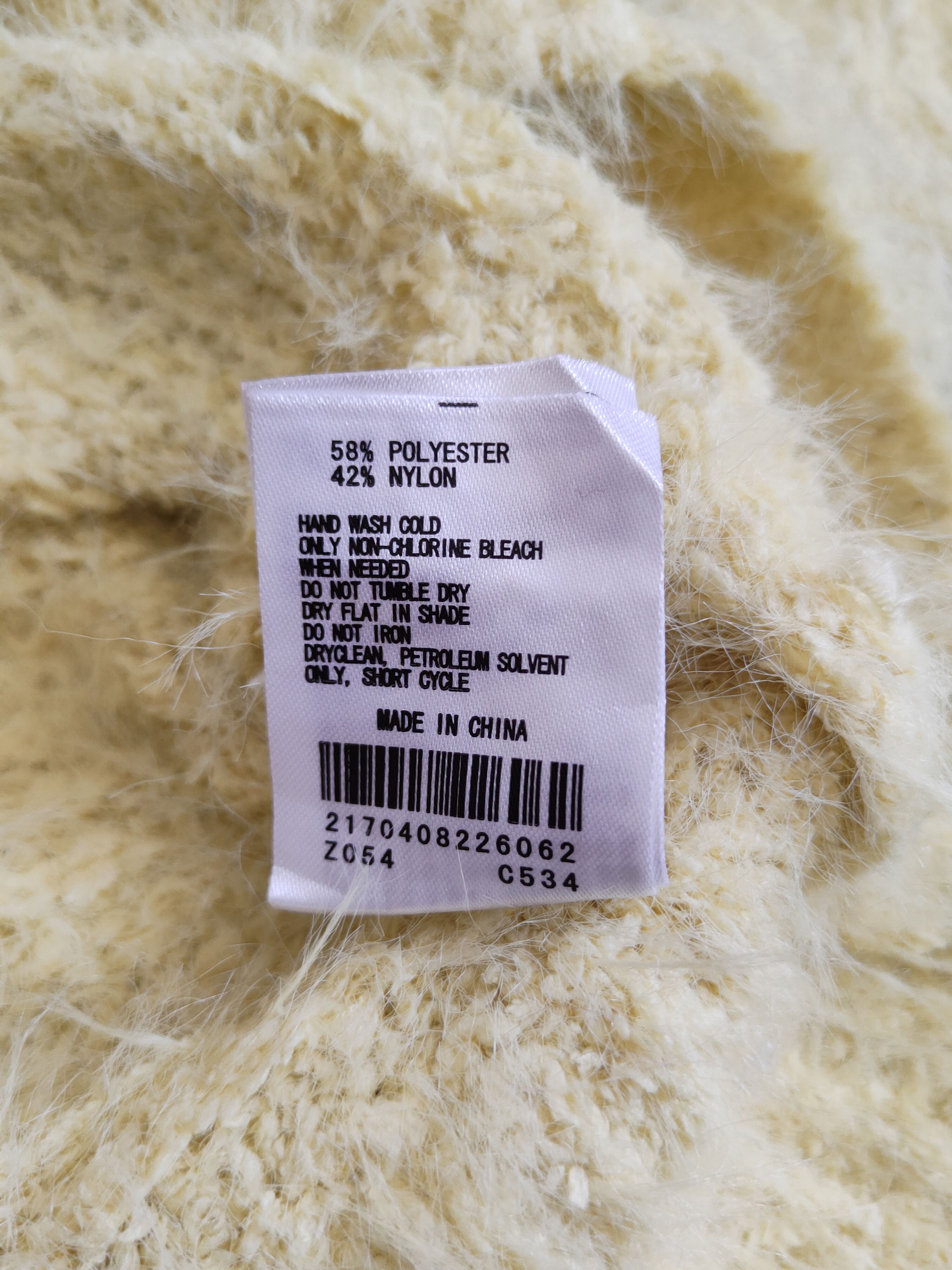Aran Isles Knitwear Chocol Raffine Robe Yellow Fur Mohair Knitwear #S2009 Size S / US 4 / IT 40 - 11 Thumbnail