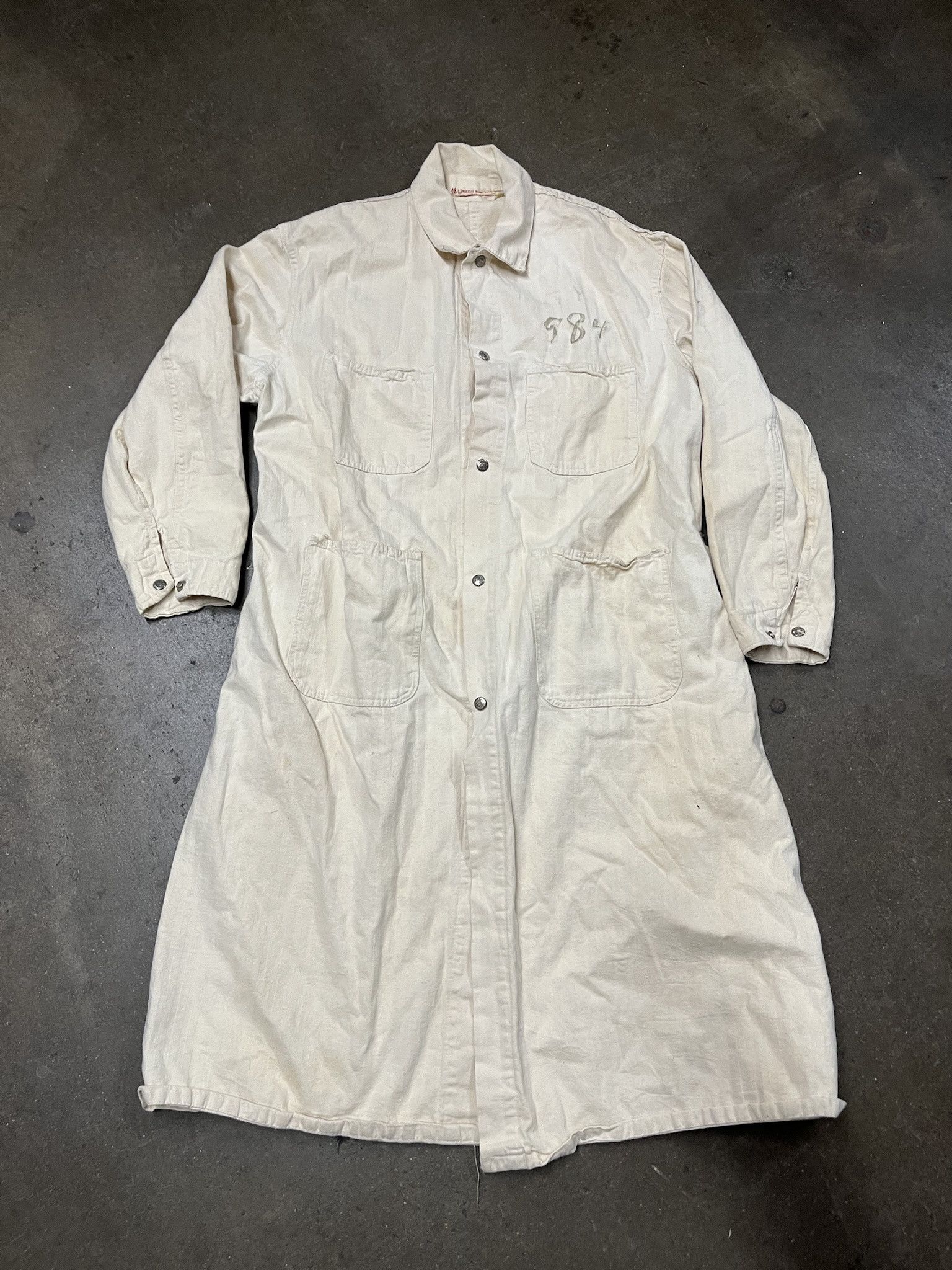 Vintage Vintage 1960s Herringbone Lab Coat Size S Size US S / EU 44-46 / 1 - 1 Thumbnail