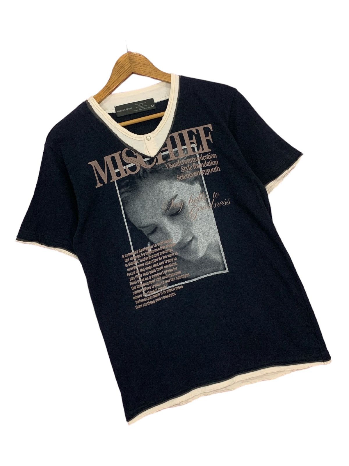 Beauty Beast Mossimo Mischief Girl Photo Poems Model Double Layer Tee Size US M / EU 48-50 / 2 - 2 Thumbnail