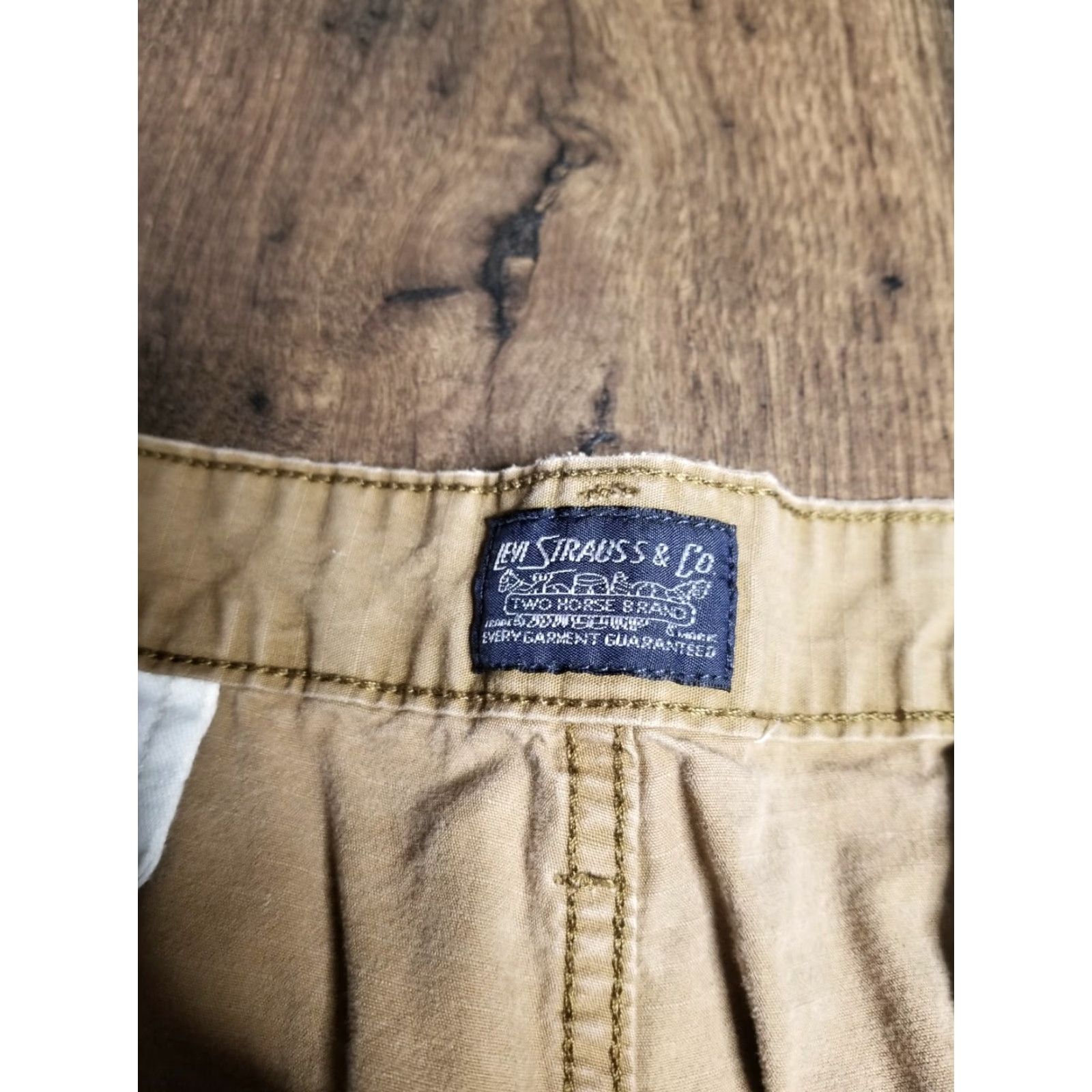 Levi's Levi's Cargo Shorts | Size 42 | Khaki Beige | Distressed Cargo Pockets | Men | Regular Fit | Summer | Cotton Twill | Be... Size US 42 / EU 58 - 7 Thumbnail