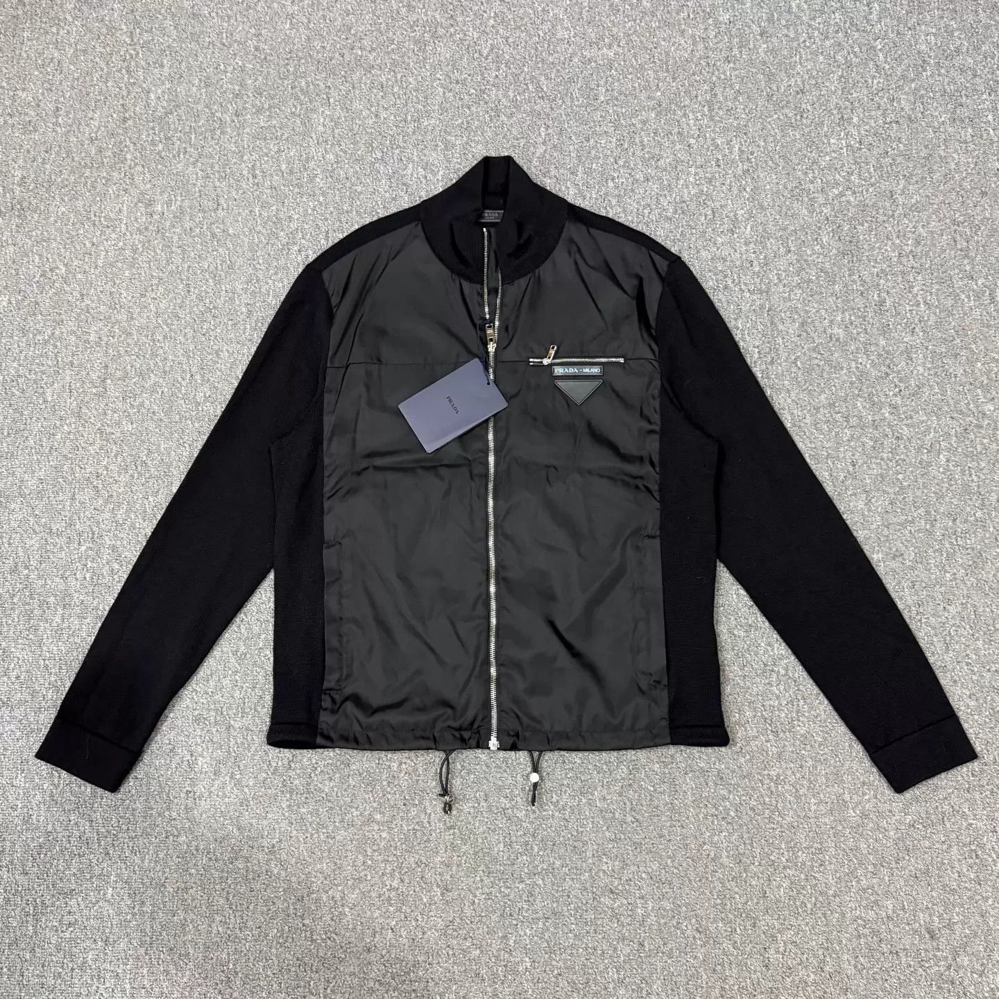 Prada Prada black triangle logo blocked jacket 50 NWT Size US M / EU 48-50 / 2 - 1 Thumbnail