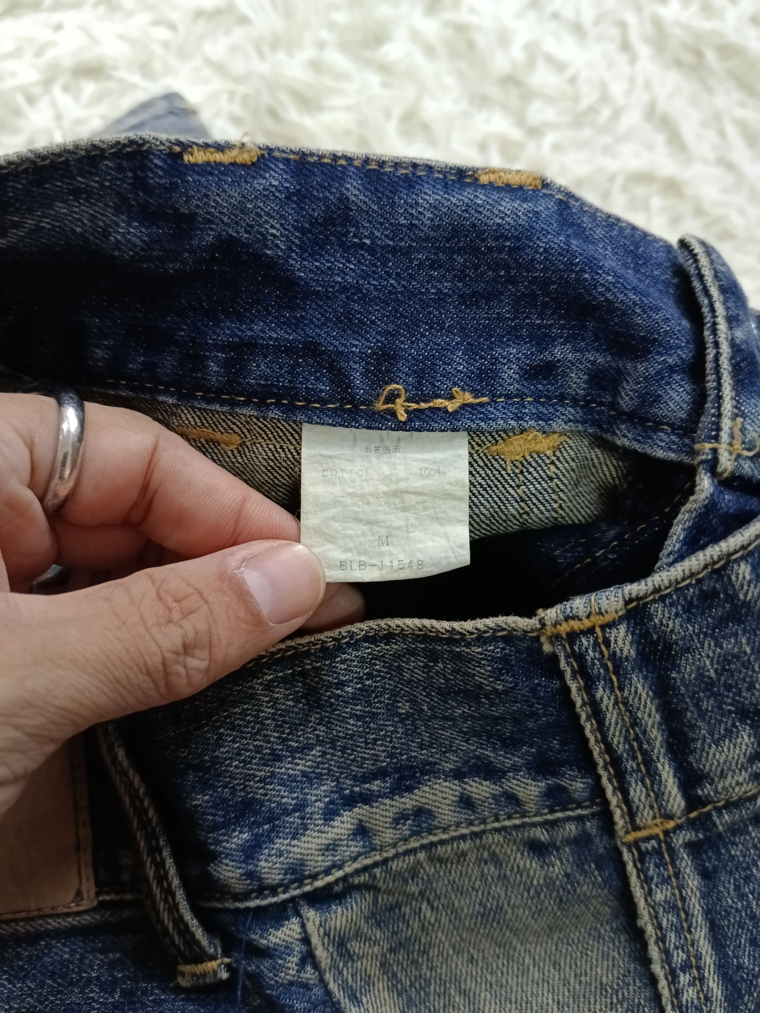 Japanese Brand FLARE INSANE 90s BLUTENBLATT DENIM PANTS Size US 32 / EU 48 - 7 Thumbnail