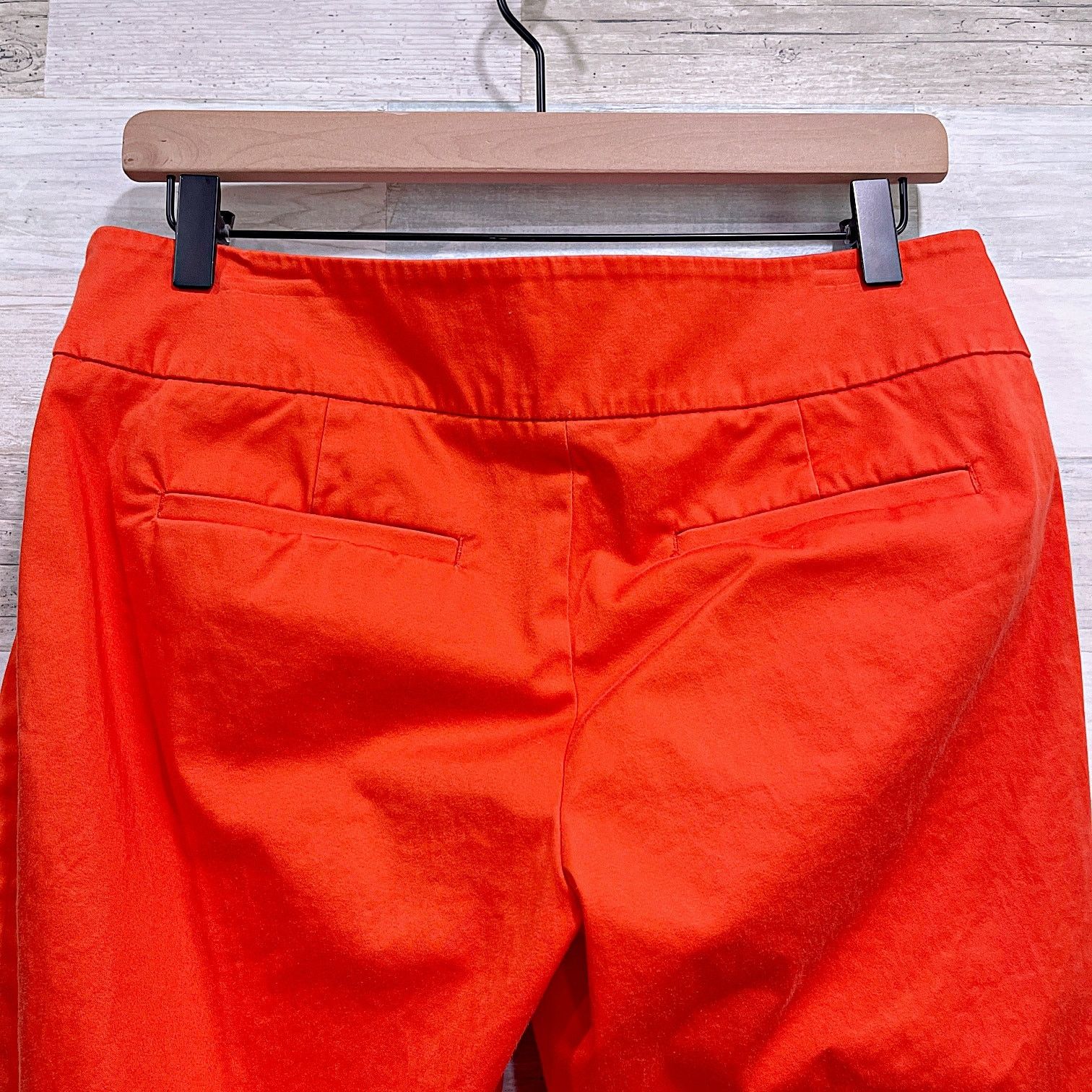 Loft LOFT Mid Rise Crop Chino Pants Orange Womens 4 Size 27" / US 4 / IT 40 - 5 Thumbnail
