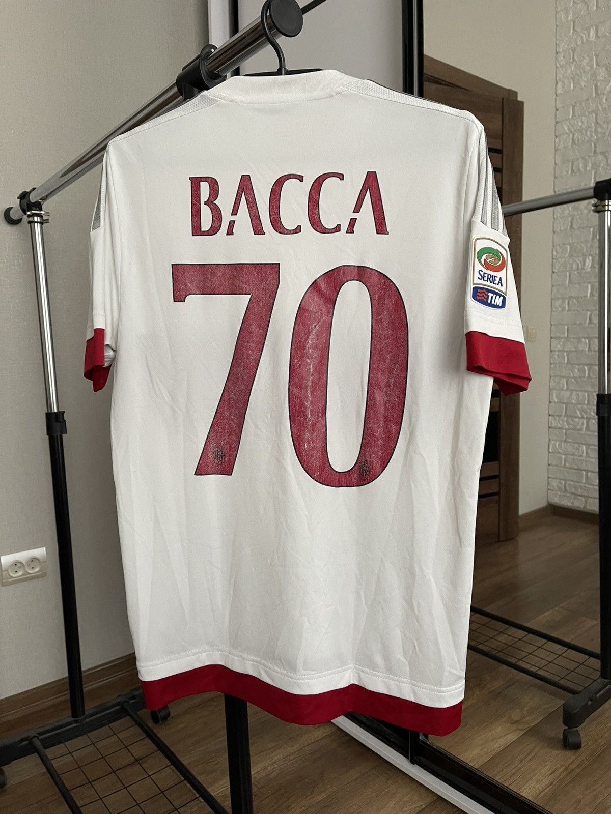 Adidas 2015/2016 AC Milan Bacca Adidas Soccer Jersey T-Shirt Size US S / EU 44-46 / 1 - 3 Thumbnail