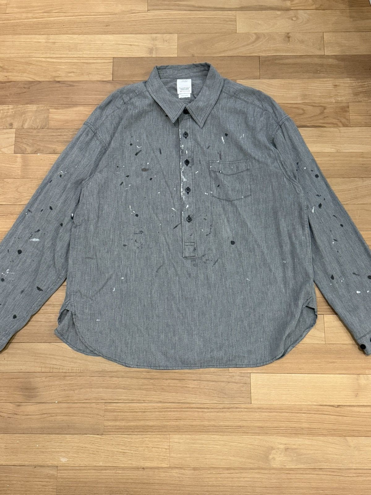 Visvim 1910 shirt PO chambray dmgd Size US L / EU 52-54 / 3 - 1 Thumbnail