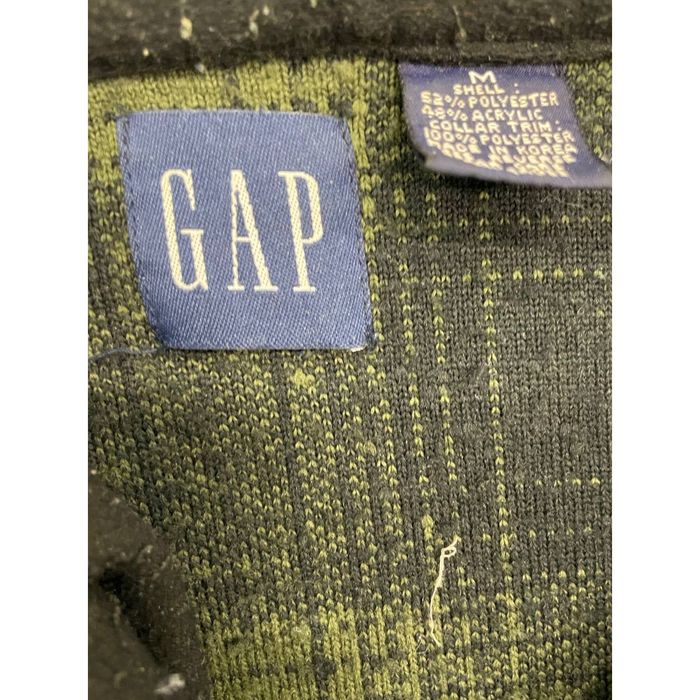 Gap Vintage 2000s Gap half zip fleece green black plaid | Grailed