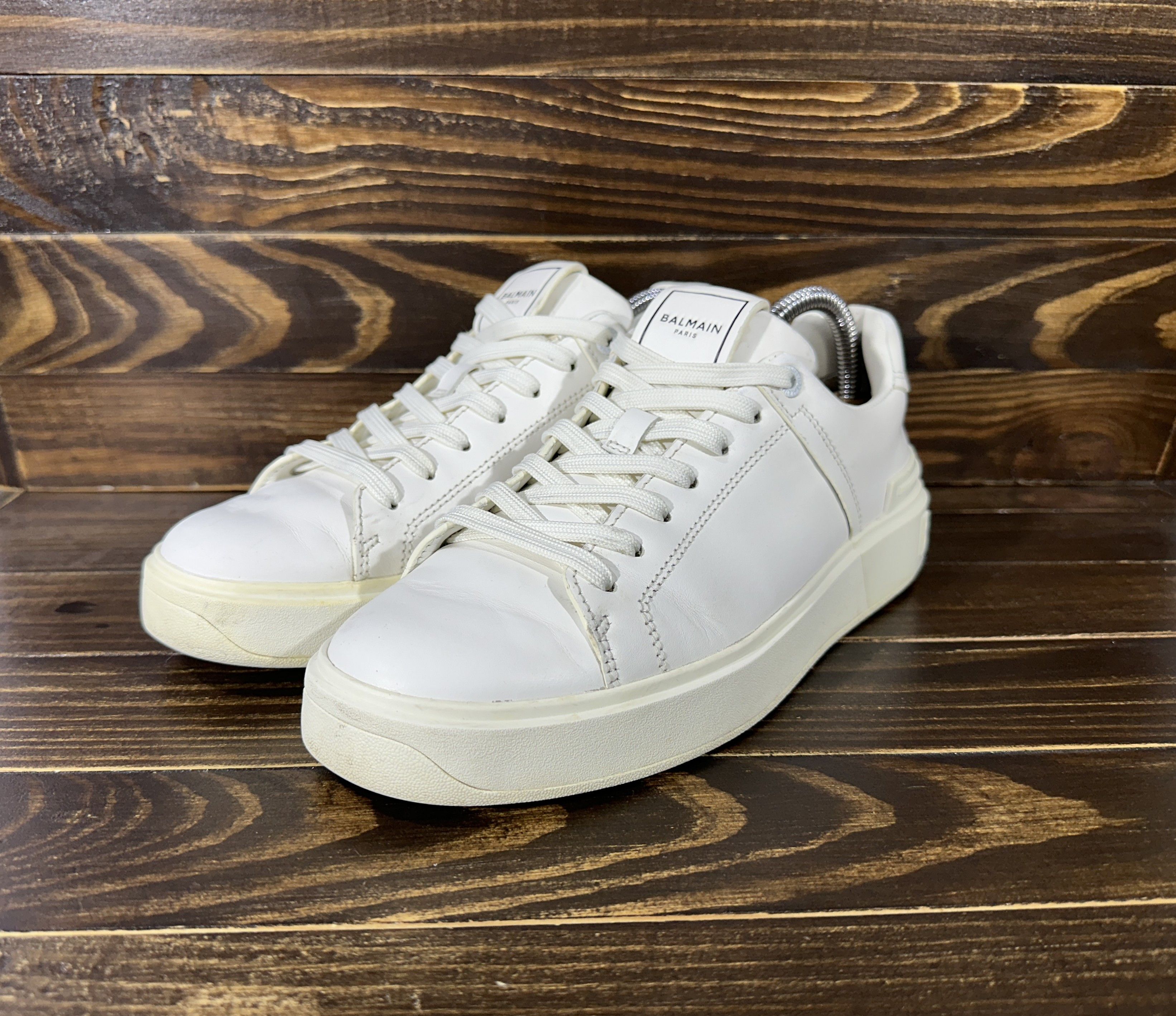 Balmain BALMAIN B-Court Trainers In Calfskin Sneakers Luxury Brand Size US 8 / IT 38 - 5 Thumbnail