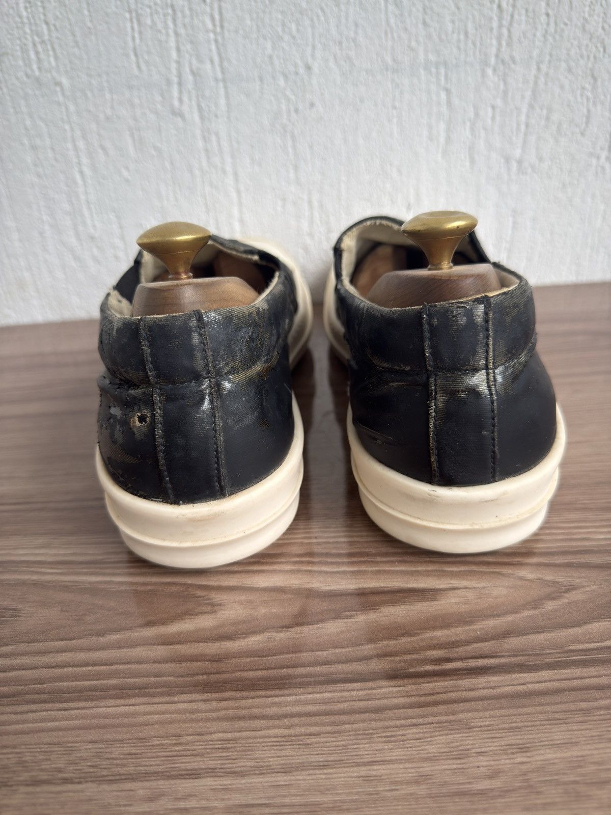Rick Owens Drkshdw Matte leather boat slip-ons Size US 10 / EU 43 - 19 Thumbnail