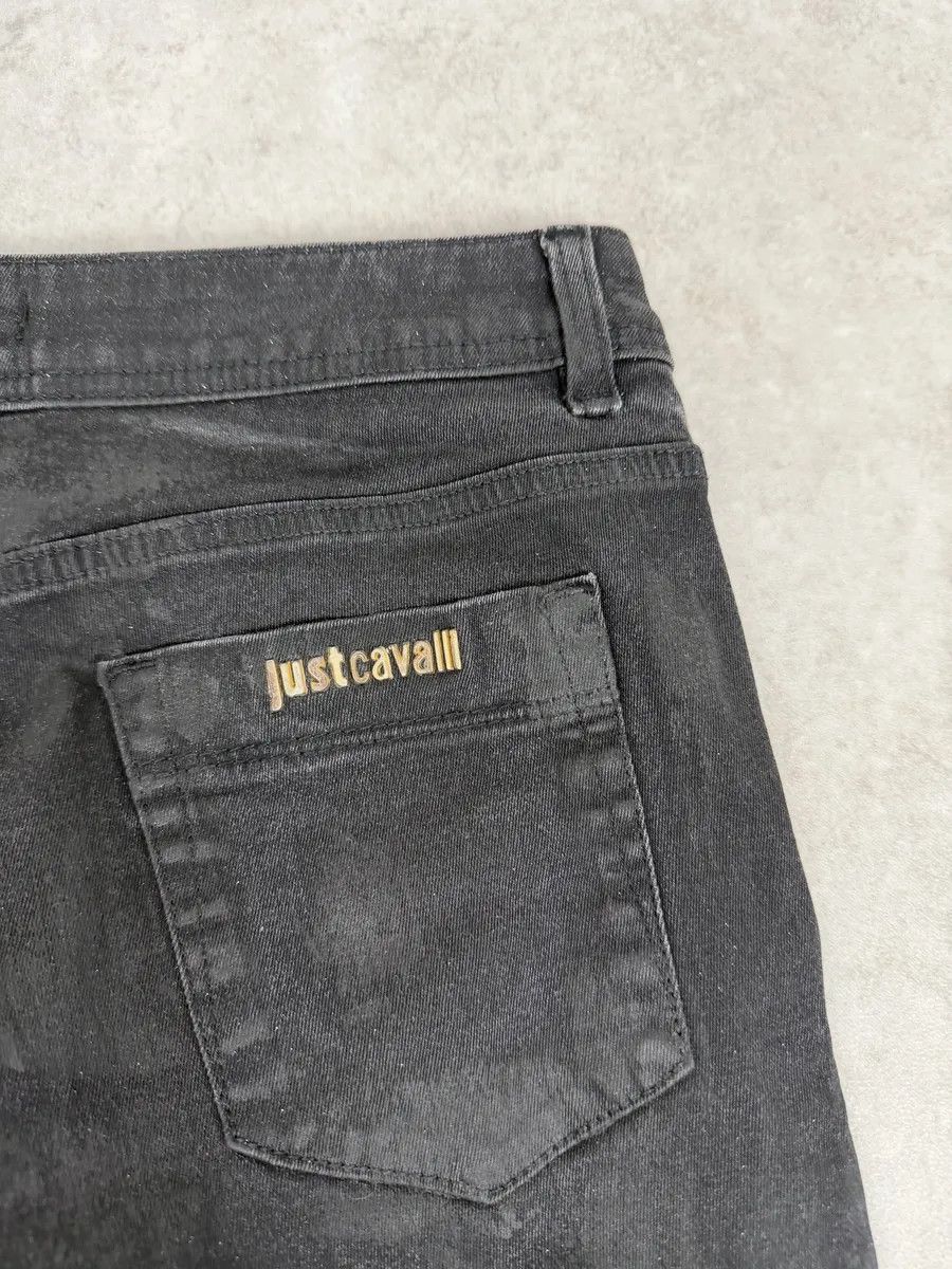 Just Cavalli AW2015 Cavalli Black Skinny Obscure Rock Denim Jeans Size US 30 / EU 46 - 7 Thumbnail