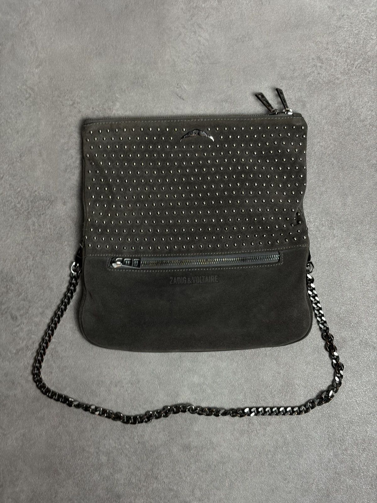 Zadig & Voltaire Zadig&Voltaire Rock Studs Suede Shoulder Bag Cow Leather Size ONE SIZE - 8 Thumbnail