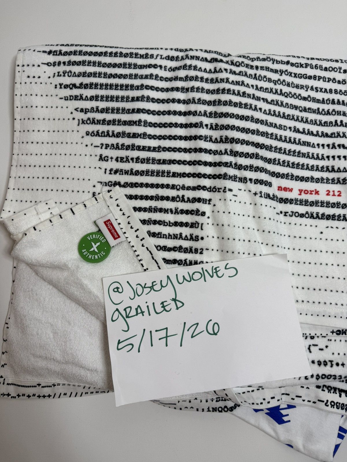 Supreme Supreme Digi Beach Towel Cotton Terry Spring Summer 2017 Size ONE SIZE - 1 Thumbnail