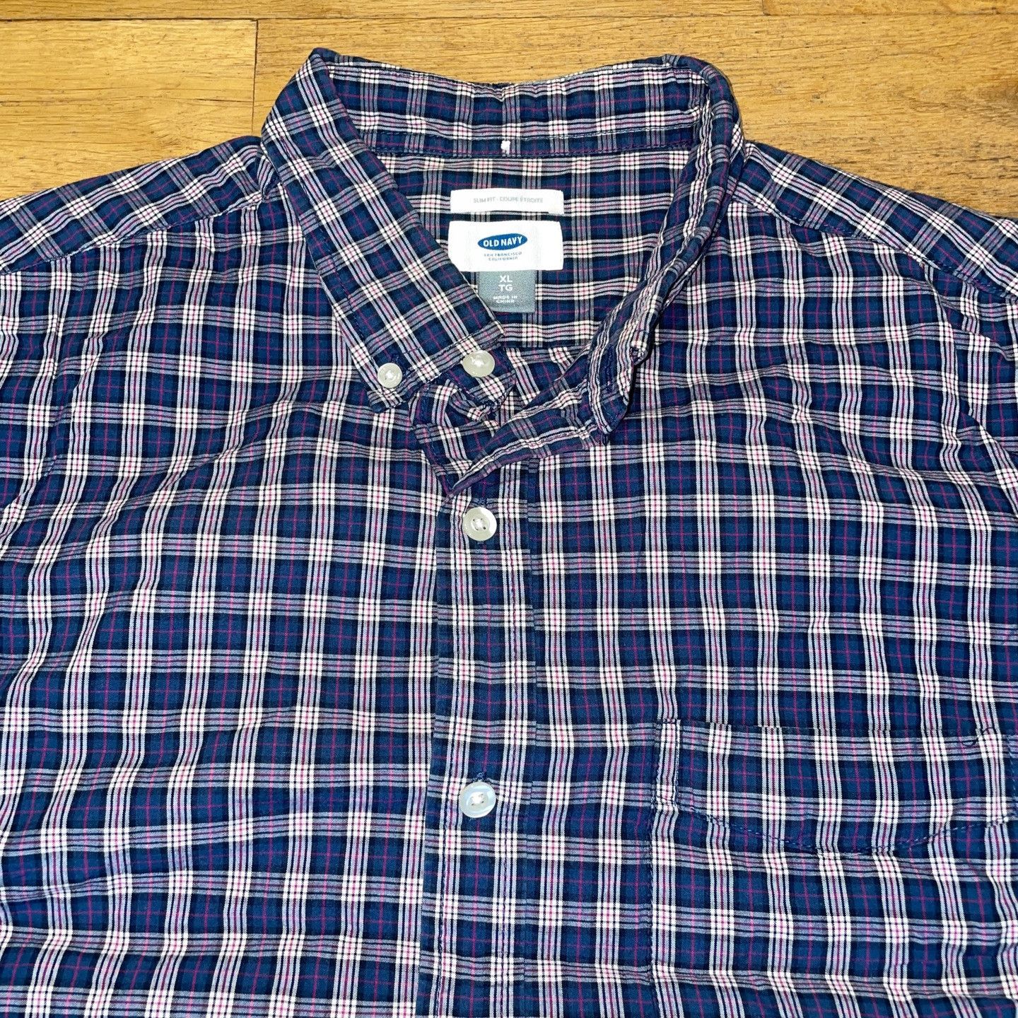 Old Navy × Vintage Old Navy Men's Trendy Cotton Slim Fit Shirt Size XL Size US XL / EU 56 / 4 - 2 Thumbnail