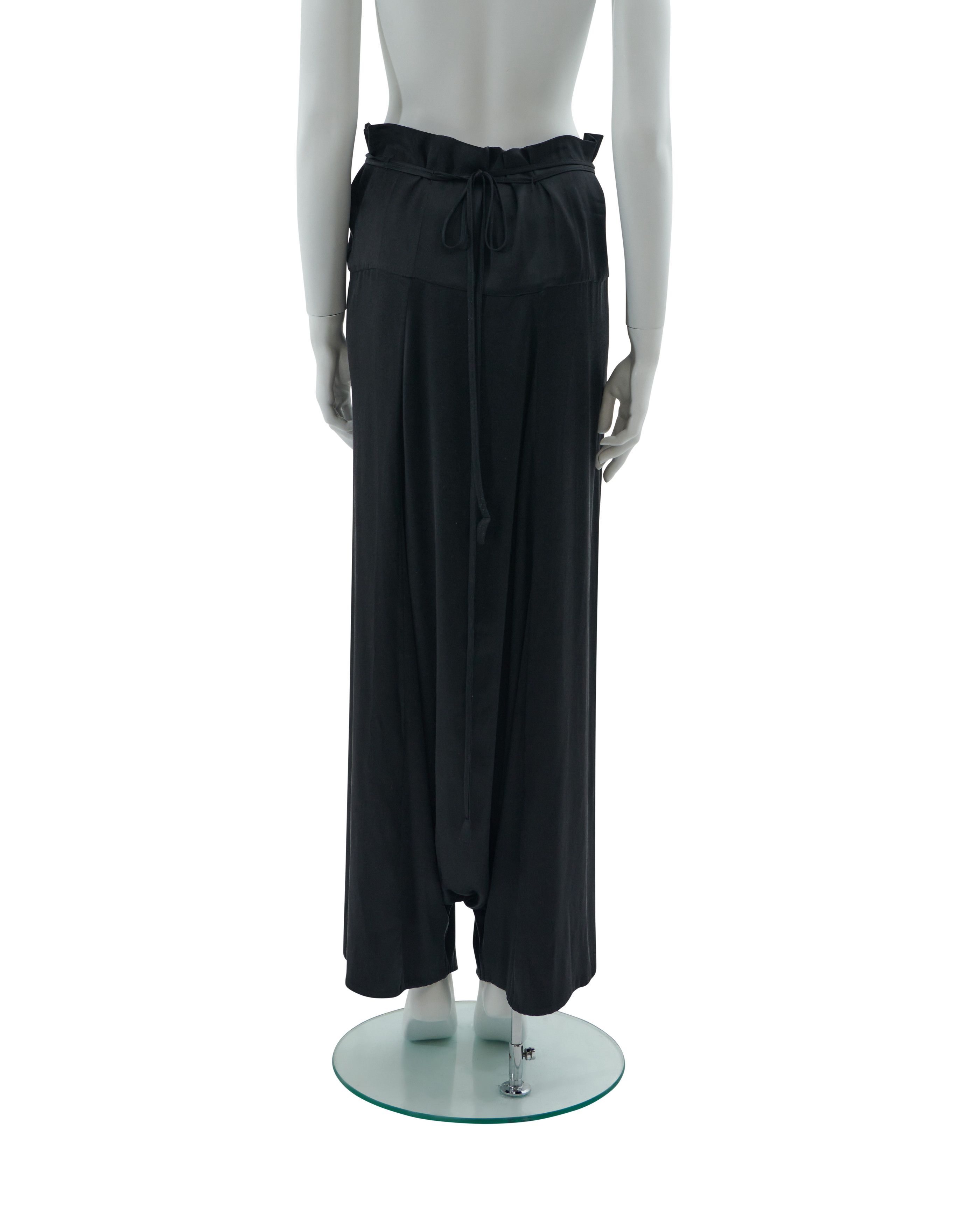 Gucci By Tom Ford S/S 2002 Black silk harem pants Size 26" / US 2 / IT 38 - 4 Thumbnail