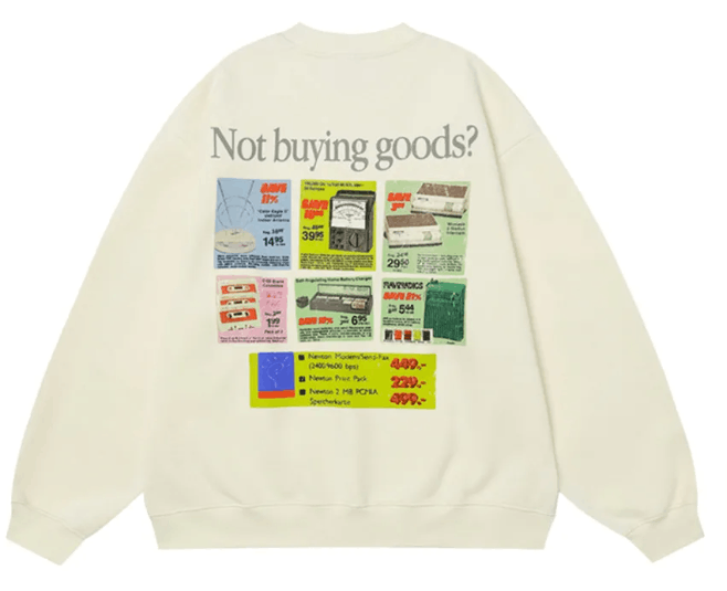 Japanese Brand × Vintage "NewTon-Beige-M" Sweatshirts Size US M / EU 48-50 / 2 - 1 Thumbnail