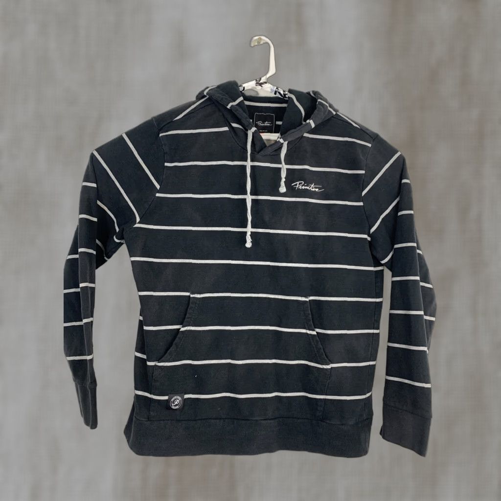 Primitive Primitive Apparel Hoodie Mens XL Black Striped Pullover Skateboarding L/S Size US XL / EU 56 / 4 - 1 Thumbnail