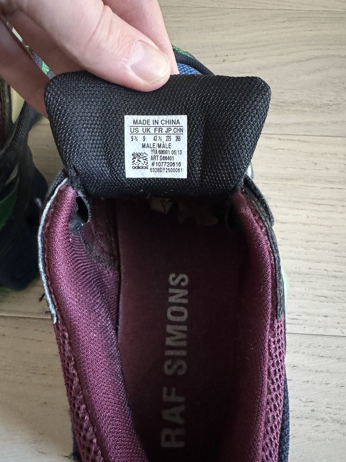 Adidas × Raf Simons Adidas X Raf Simons Green Blue Ozweego 2 Runner Size US 9.5 / EU 42-43 - 7 Thumbnail
