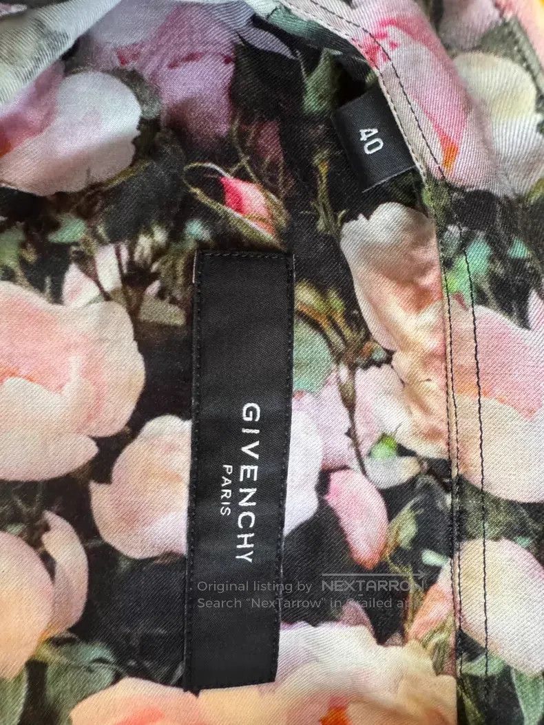 Givenchy Givenchy Rose Print Velcro Short Sleeve Shirt Size US XXS / EU 40 - 2 Thumbnail