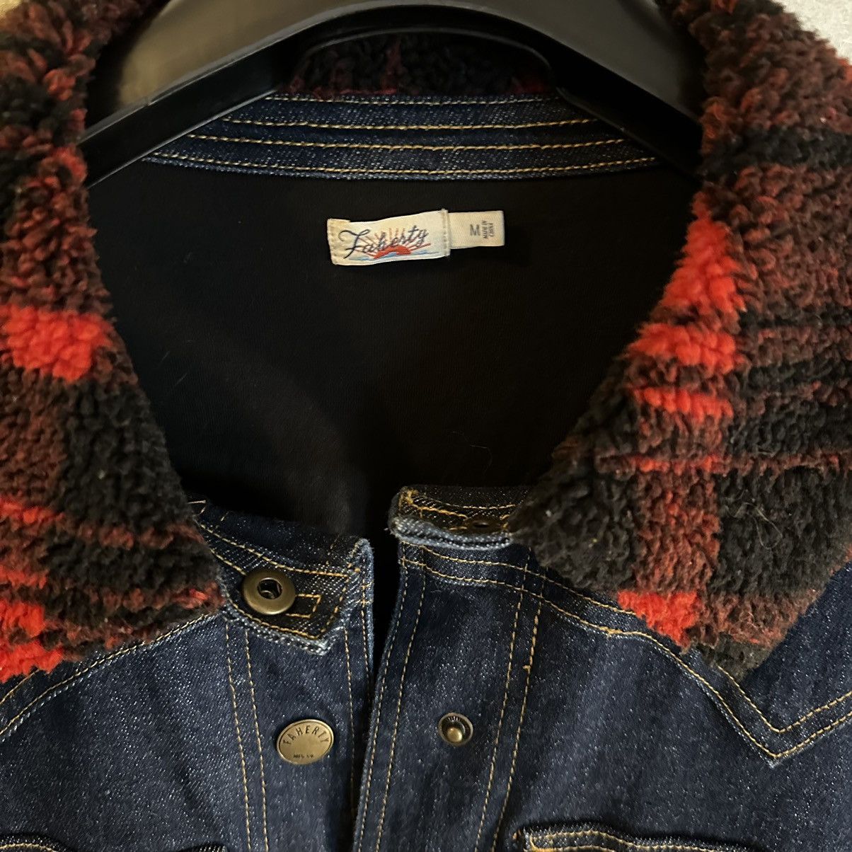 Faherty Faherty Denim Jacket with Fleece-Lined Collar and Cuffs Size M / US 6-8 / IT 42-44 - 3 Thumbnail