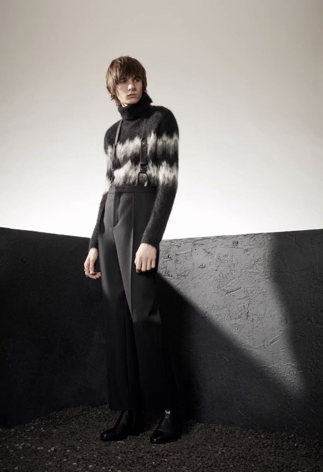 Saint Laurent Paris Saint Laurent 20FW Turtleneck Mohair Lightning Bolt Sweater Size US M / EU 48-50 / 2 - 7 Thumbnail
