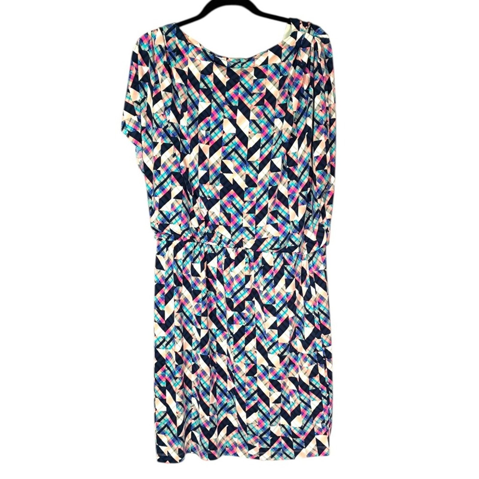 Jessica Simpson Jessica Simpson Size 12 Abstract Geometric Wrap Dress Belted Size XL / US 12-14 / IT 48-50 - 4 Thumbnail