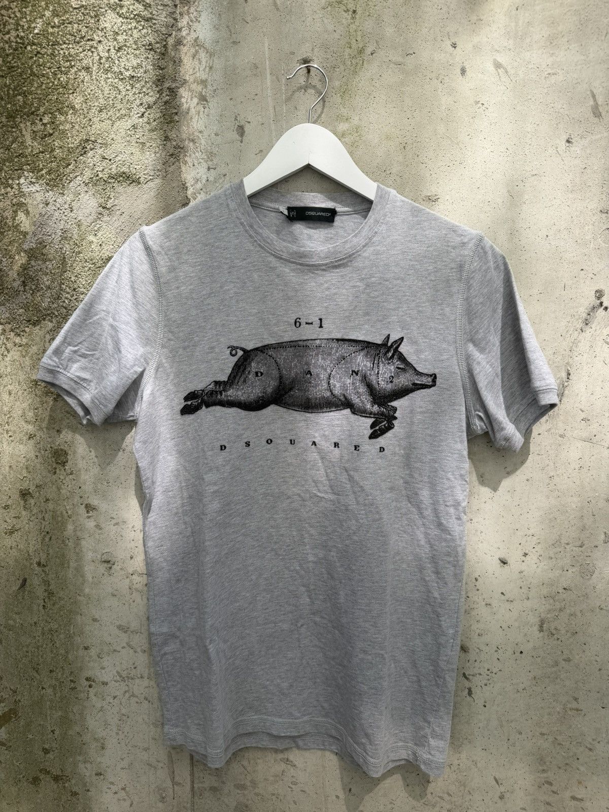 Dsquared2 SS11 DSQUARED2 Grey Pig T- Shirt Size US S / EU 44-46 / 1 - 1 Thumbnail