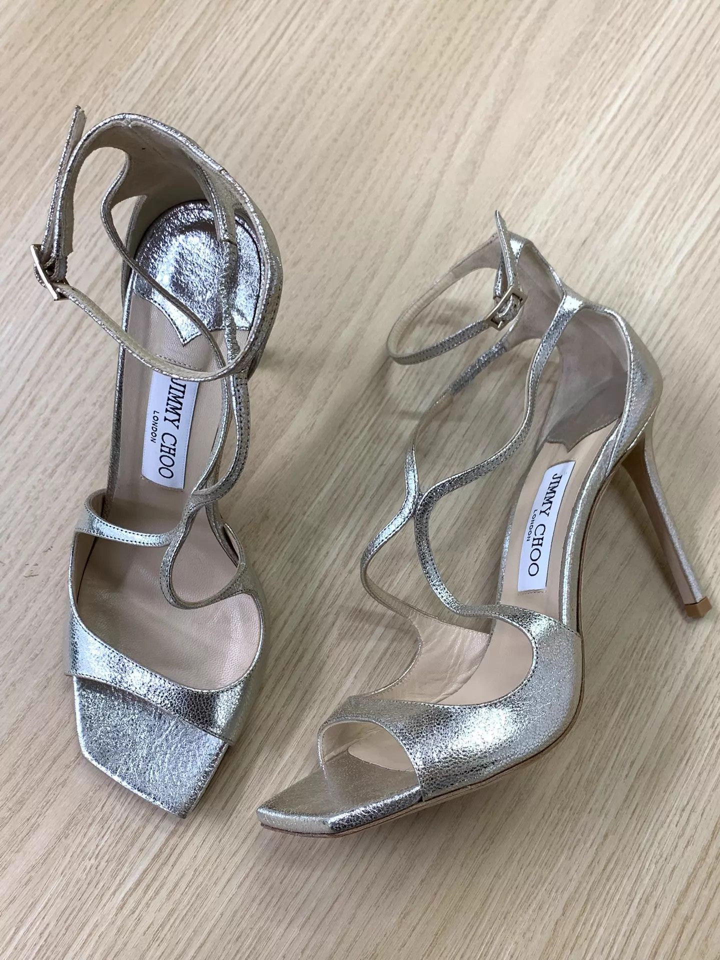 Jimmy Choo Jimmy Choo Silver Heeled Sandals EU39 New Size US 8.5 / IT 38.5 - 1 Thumbnail