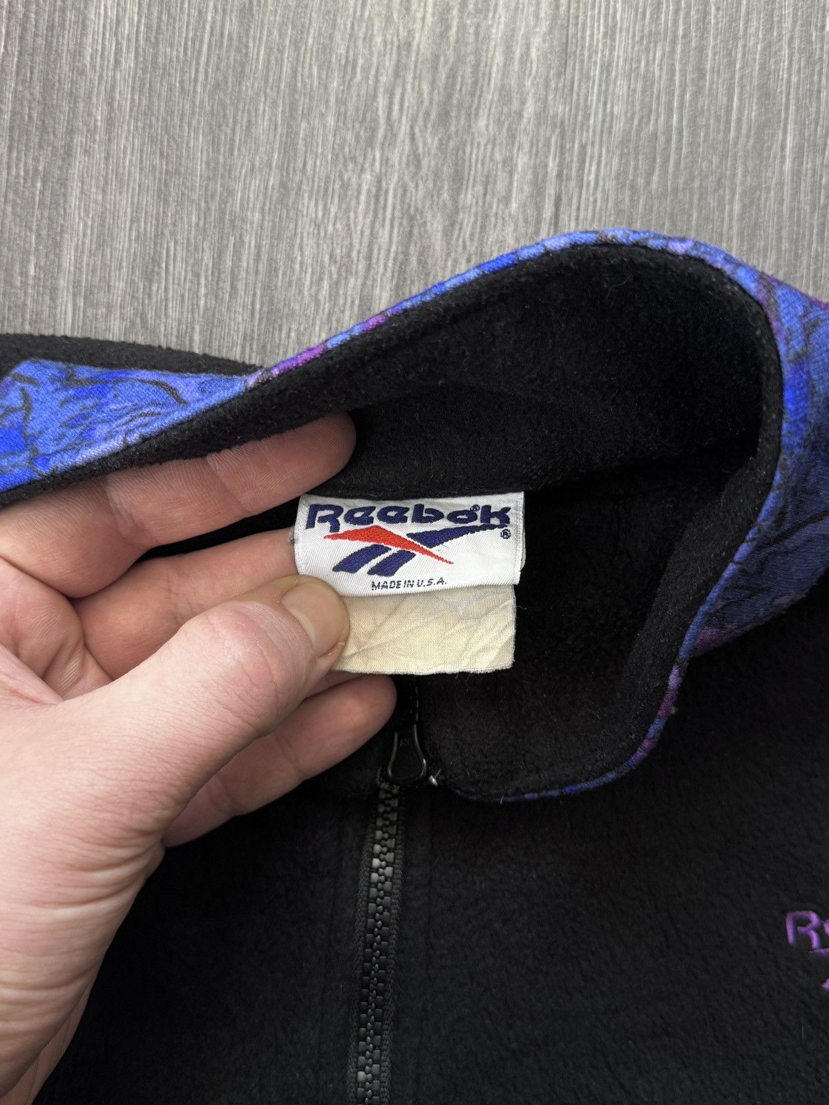 Reebok 90s Vintage Reebok 1/3 zip anorak fleece sweatshirt Size US L / EU 52-54 / 3 - 3 Thumbnail