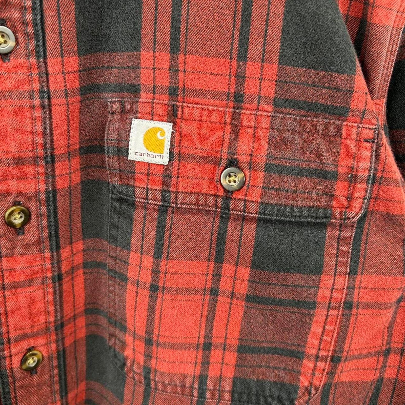 Carhartt Y2K Carhartt Plaid Red & Black Button-Up Flannel Medium Size US M / EU 48-50 / 2 - 3 Thumbnail