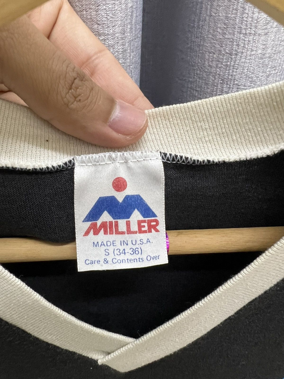 Vintage 90s VINTAGE MILLER USA MILLS STATION WOMENS LEAGUE RINGER Size US S / EU 44-46 / 1 - 4 Thumbnail