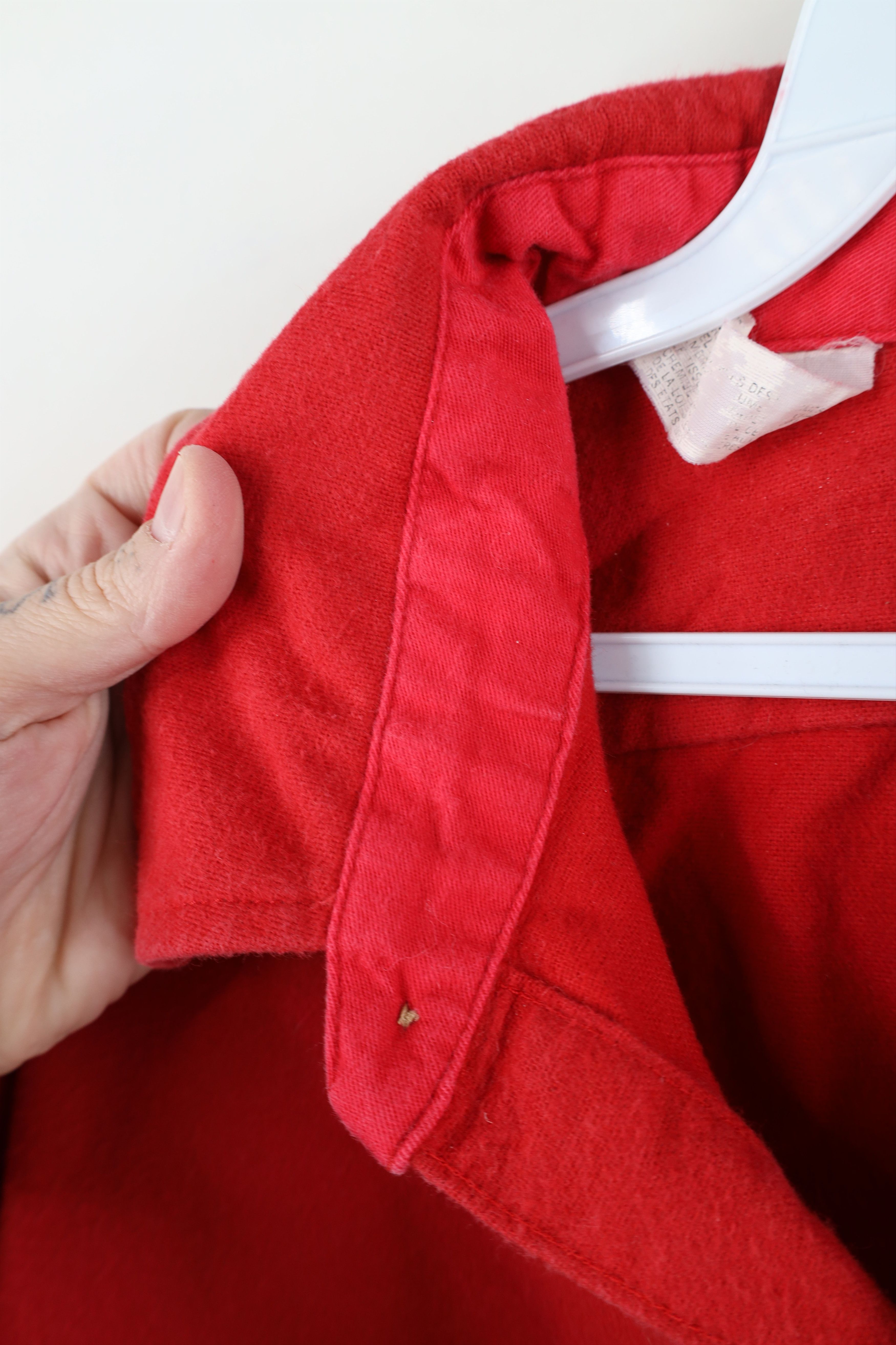 Eddie Bauer Vintage 90s Eddie Bauer Chamois Cloth Button Shirt Red USA Size US XXL / EU 58 / 5 - 8 Thumbnail