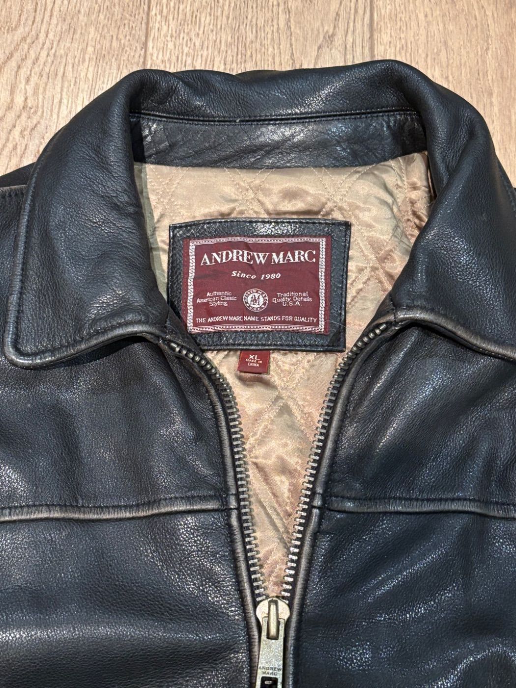 Andrew Marc Andrew Marc Leather Jacket Black Size XL Size US XL / EU 56 / 4 - 2 Thumbnail