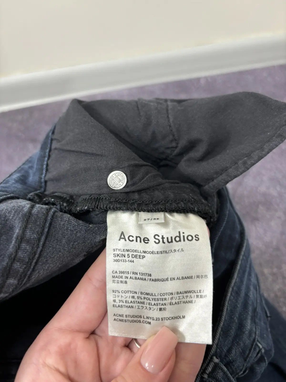 Acne Studios Acne Studios Skin 5 Deep Women’s Denim Skinny Jeans Size 27" / US 4 / IT 40 - 10 Thumbnail