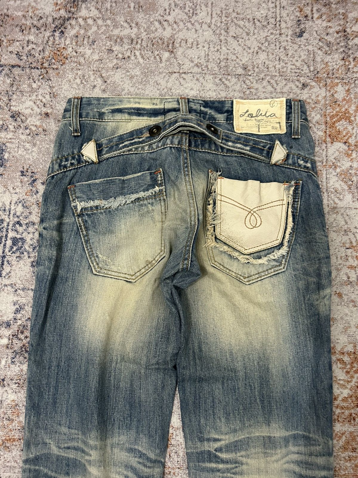 If Six Was Nine × Isamu Katayama Backlash × Japanese Brand Lolita Washed Buckle Back Cropped jeans Size US 32 / EU 48 - 7 Thumbnail