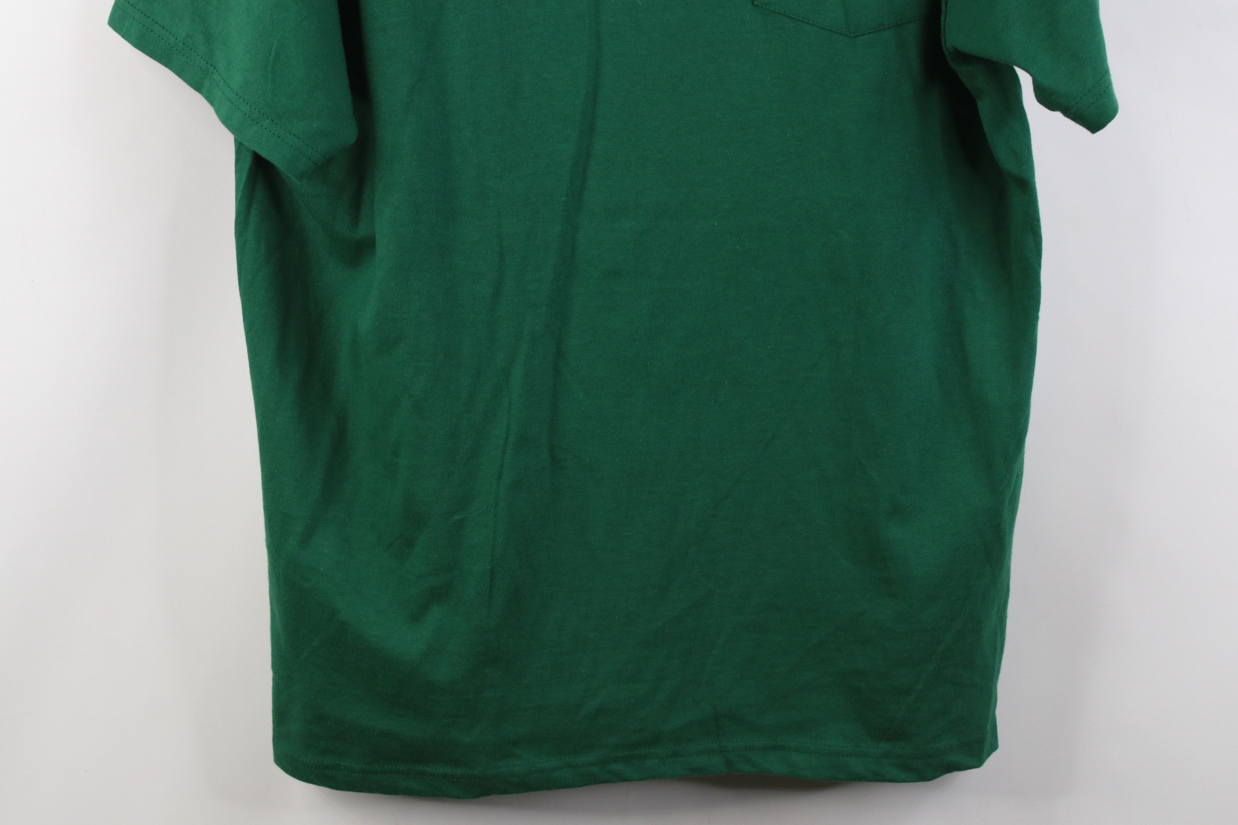 Hanes Deadstock Vintage Y2K Hanes Beefy Pocket T-Shirt Green Size US XL / EU 56 / 4 - 3 Thumbnail