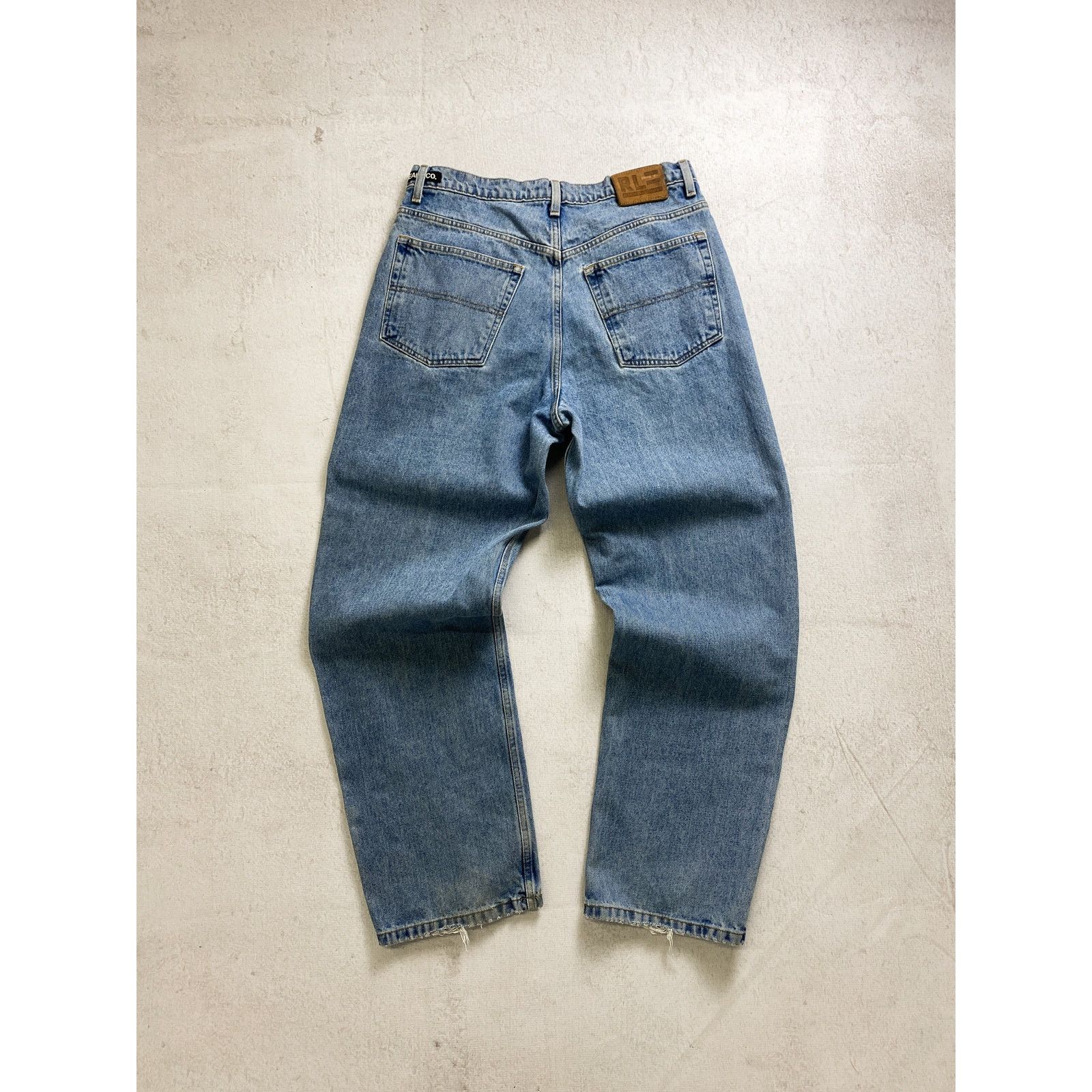 Polo Ralph Lauren Vintage 90s Polo Ralph Lauren Wide Leg Jeans - Women's 34x31 Size 31" - 2 Thumbnail