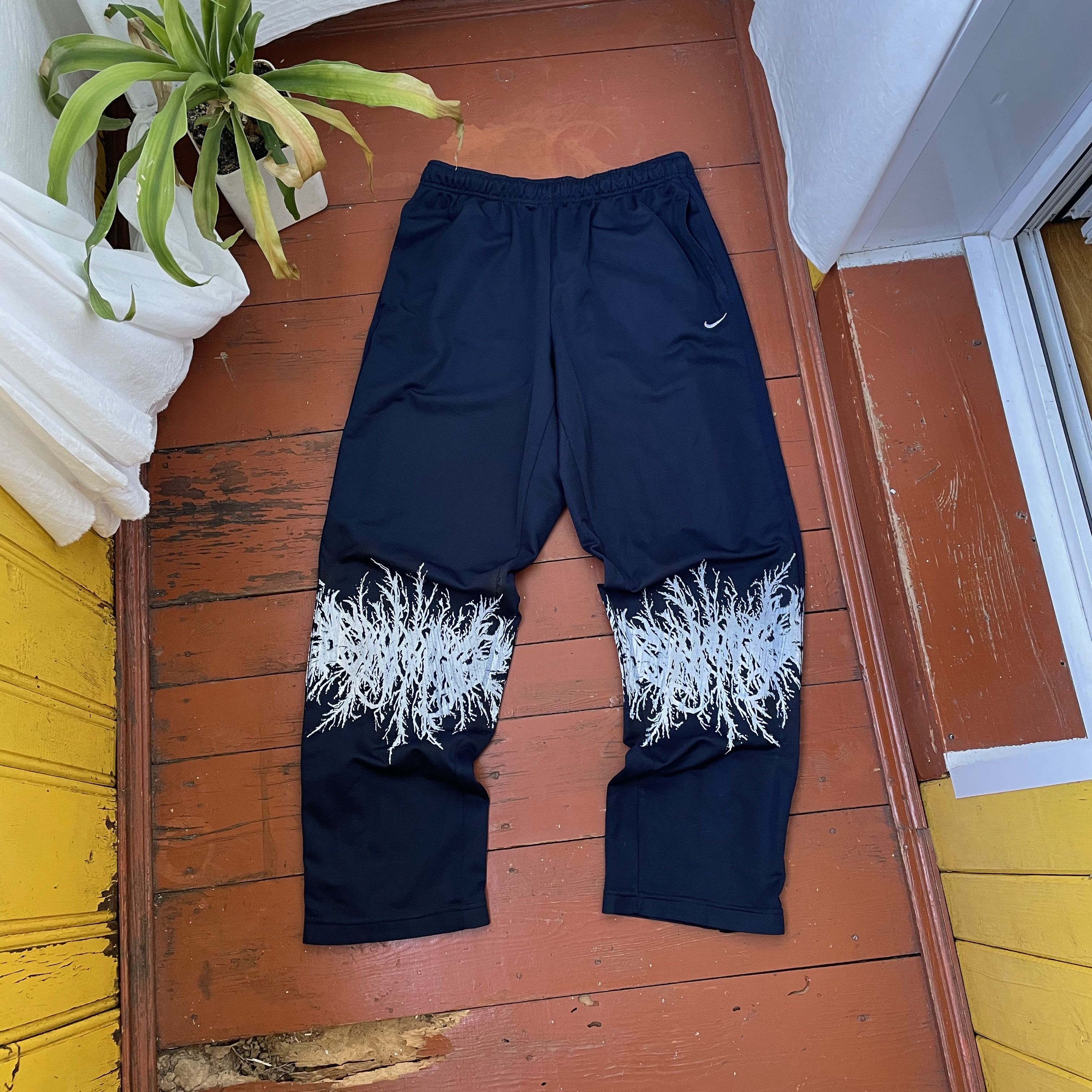 Nike Nike Custom pants grunge alt ptint knee opium y2k faded Size US 34 / EU 50 - 1 Thumbnail