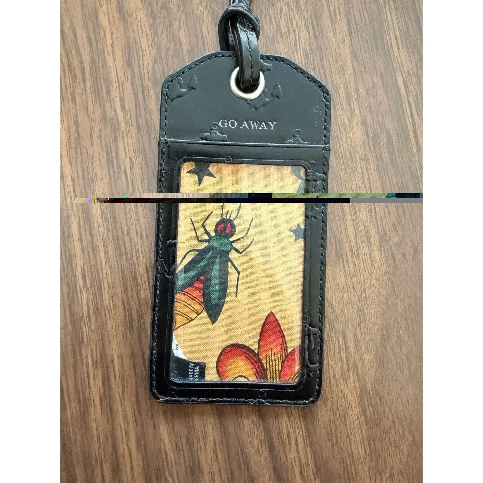 Jack Spade Jack Spade Black Leather Anchor Luggage Tag w/ ID Window Size ONE SIZE - 2 Thumbnail