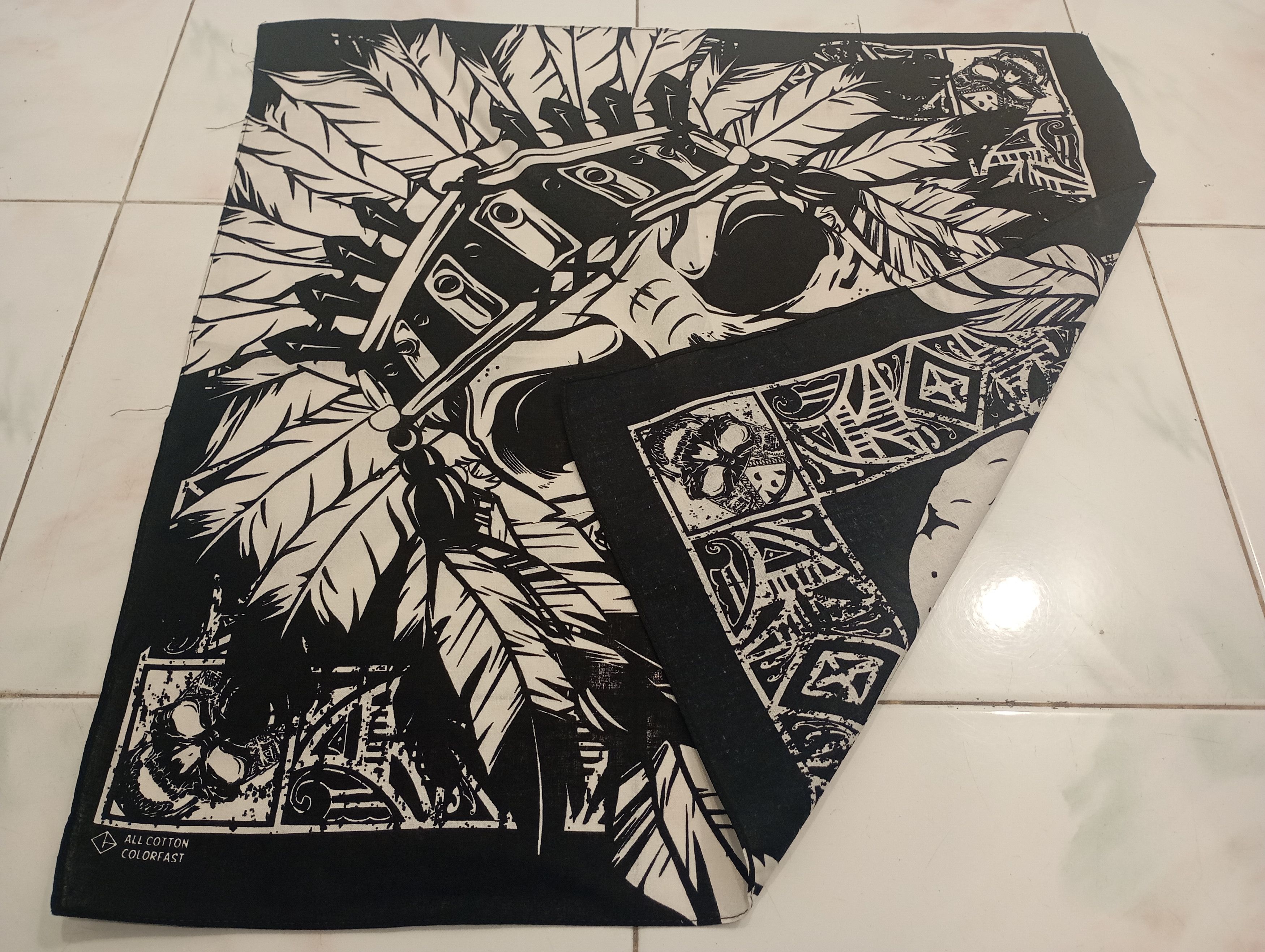 Band Tees Skull Bandana Handkerchief scarf Size ONE SIZE - 2 Thumbnail