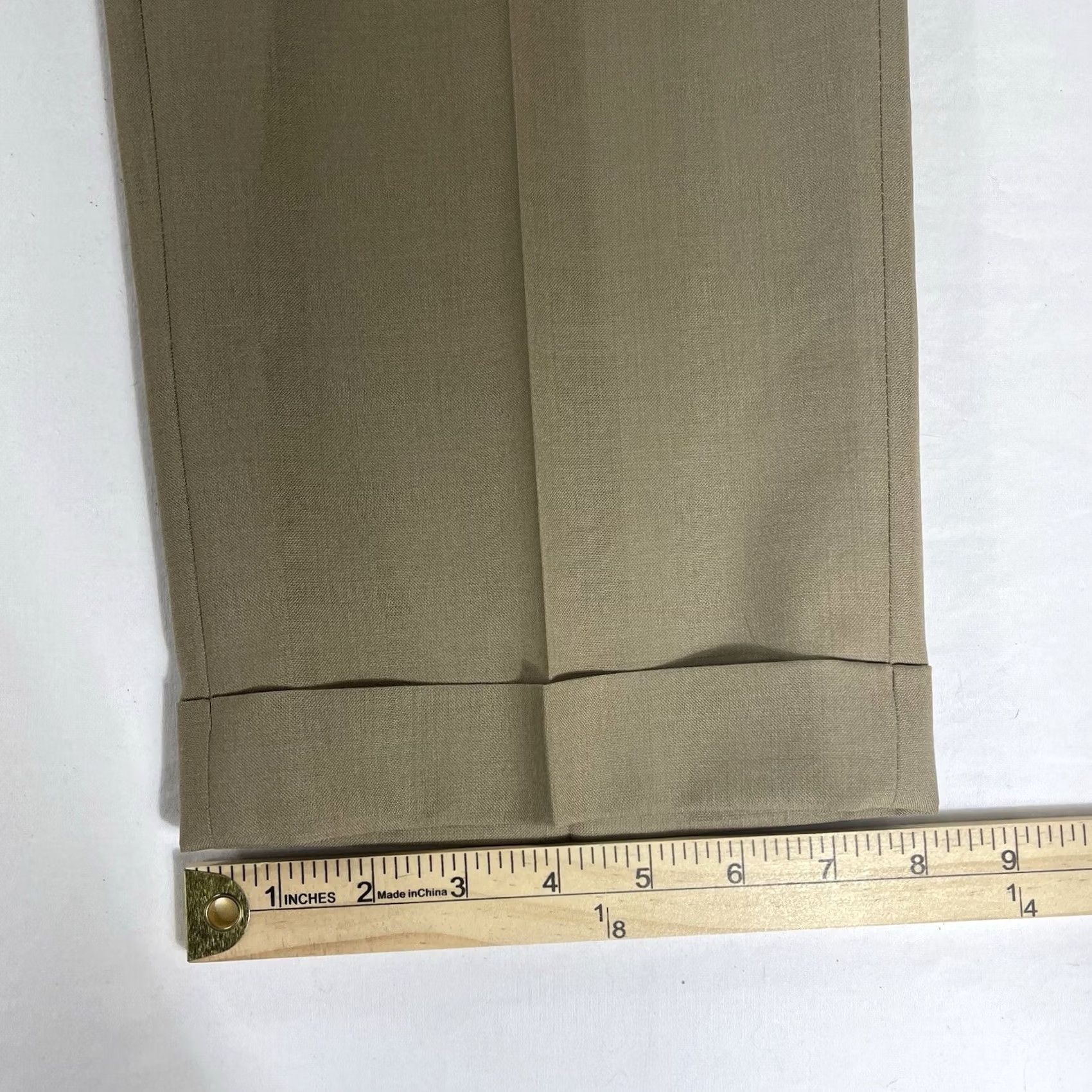 Ralph Lauren NWT Ralph Lauren Mens Dress Pants TOTAL COMFORT 100% WOOL Khaki Tan Cuffed Pants 34x30 Beige Wool Regular Mens Size US 34 / EU 50 - 4 Thumbnail