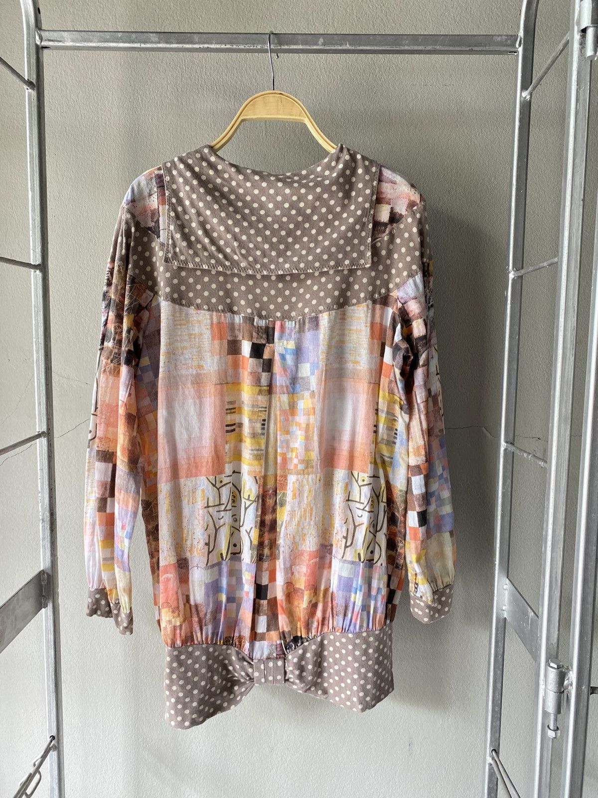 Frapbois FRAPBOIS Multicolor Printed Blouse with Polka Dot Accents Size XS / US 0-2 / IT 36-38 - 2 Thumbnail