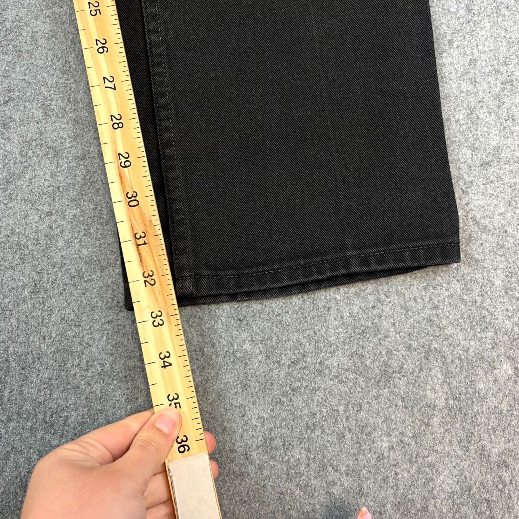 Levi's VINTAGE Levi's Sta-Prest Mens Jeans Relaxed Baggy Straight 29 34 Dark Black 90s Mens Size US 29 - 4 Thumbnail