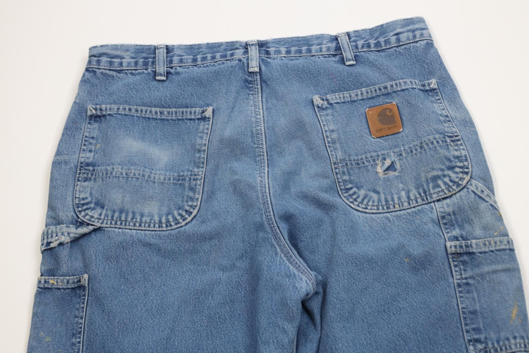 Carhartt Vintage 90s Carhartt Flannel Lined Wide Leg Dungaree Jeans Size US 36 / EU 52 - 12 Thumbnail
