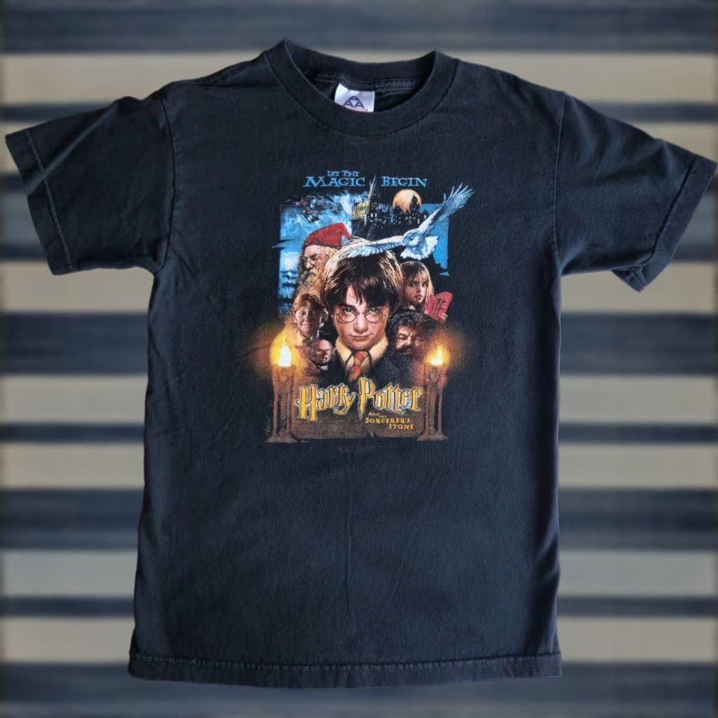 Vintage VINTAGE Harry Potter And The Sorcerer’s Stone 2001 Movie Promo S Graphic T-Shirt Black Rare Tee Mens S Size US S / EU 44-46 / 1 - 1 Thumbnail