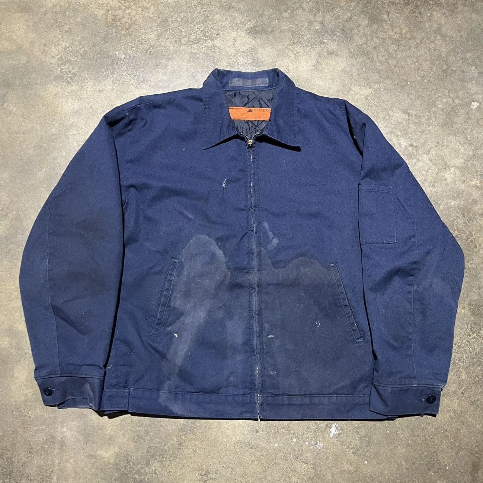Vintage 90s Red Kap Navy Boxy Mechanics Workwear Jacket