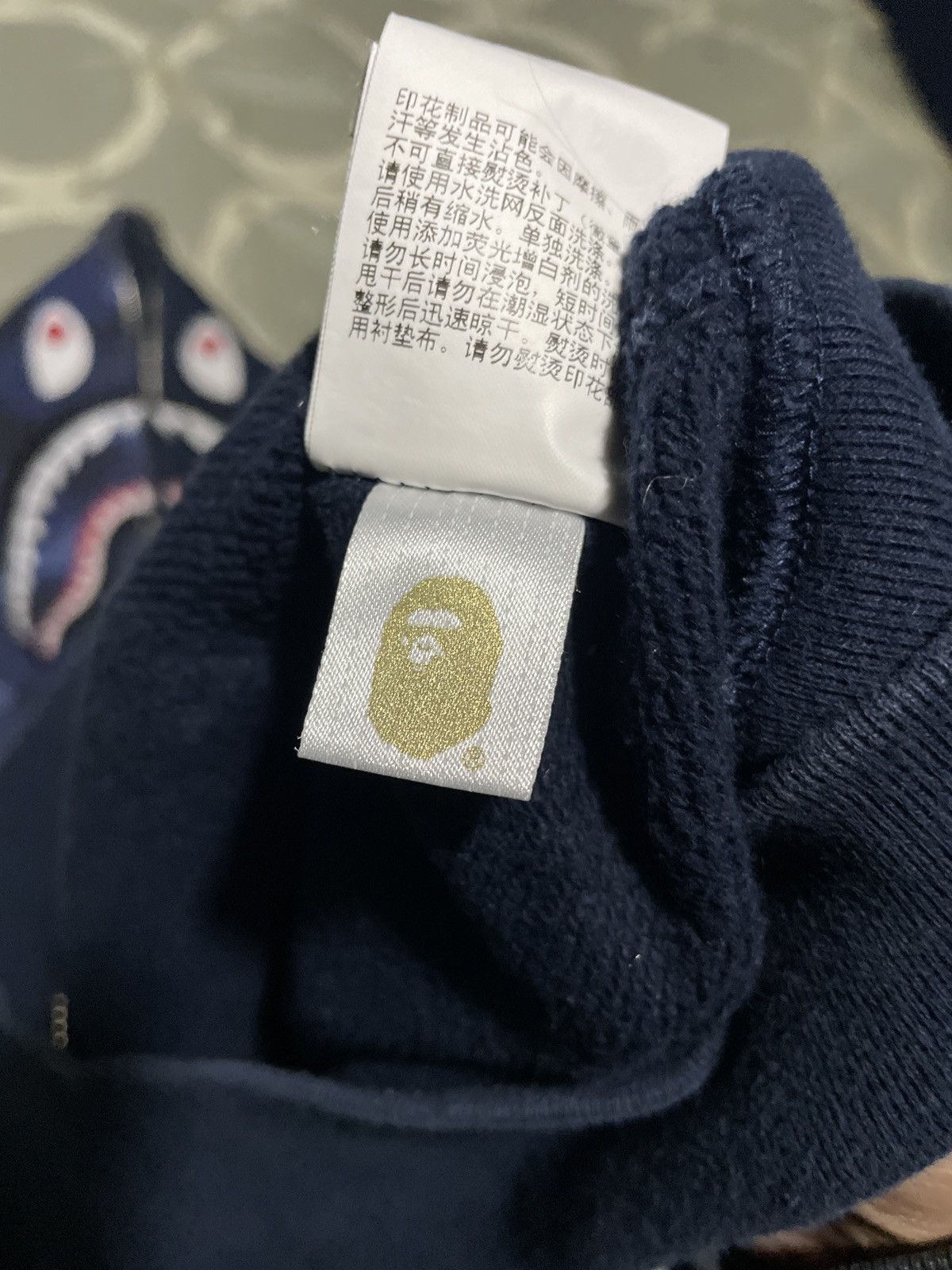 Bape Bape navy half blue camo shark hoodie S Size US S / EU 44-46 / 1 - 3 Thumbnail