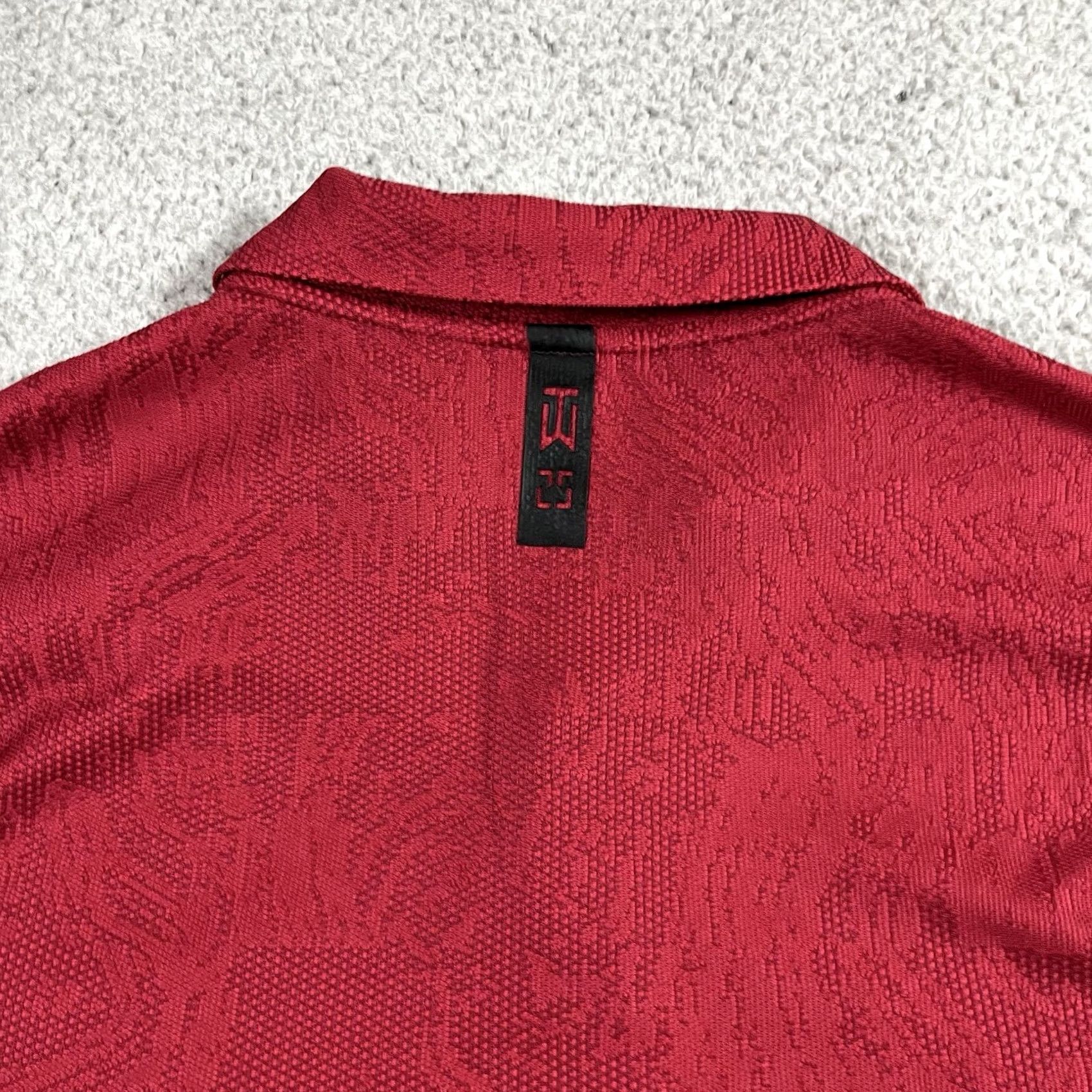 Nike Nike Tiger Woods Polo Shirt Mens M Red Dri-Fit ADV Snap Collar Performance Golf Short Sleeve Geometric Logo Classic Size US M / EU 48-50 / 2 - 5 Thumbnail