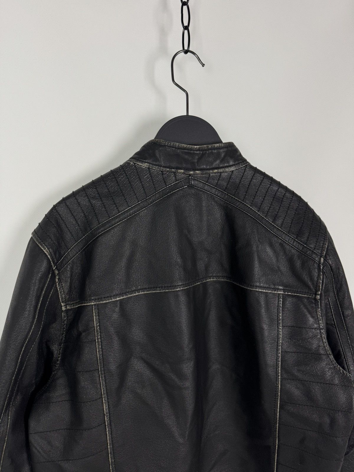 Guess Y2K Distressed Guess Bike Leather Jacket Size US M / EU 48-50 / 2 - 16 Thumbnail