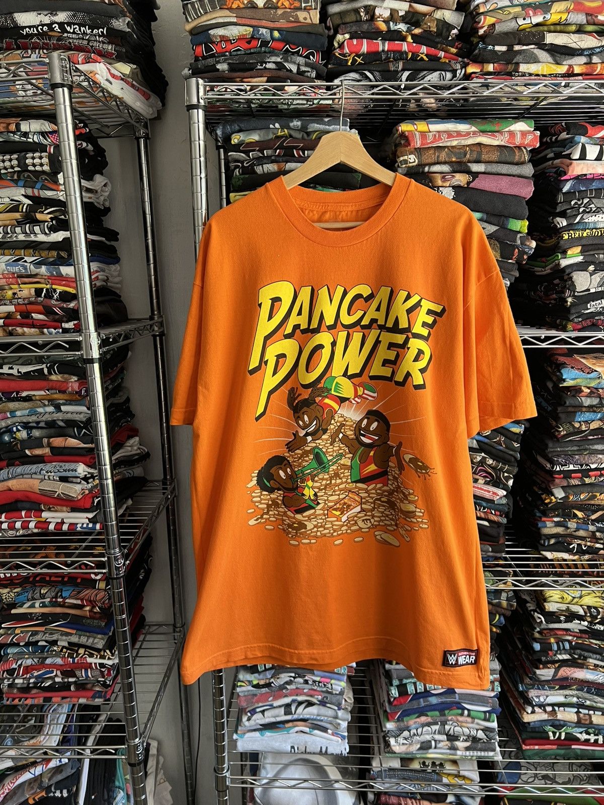 Vintage 2010s Pancake Power The New Day Wrestling Kofi Kingston Tee Size US XL / EU 56 / 4 - 1 Thumbnail