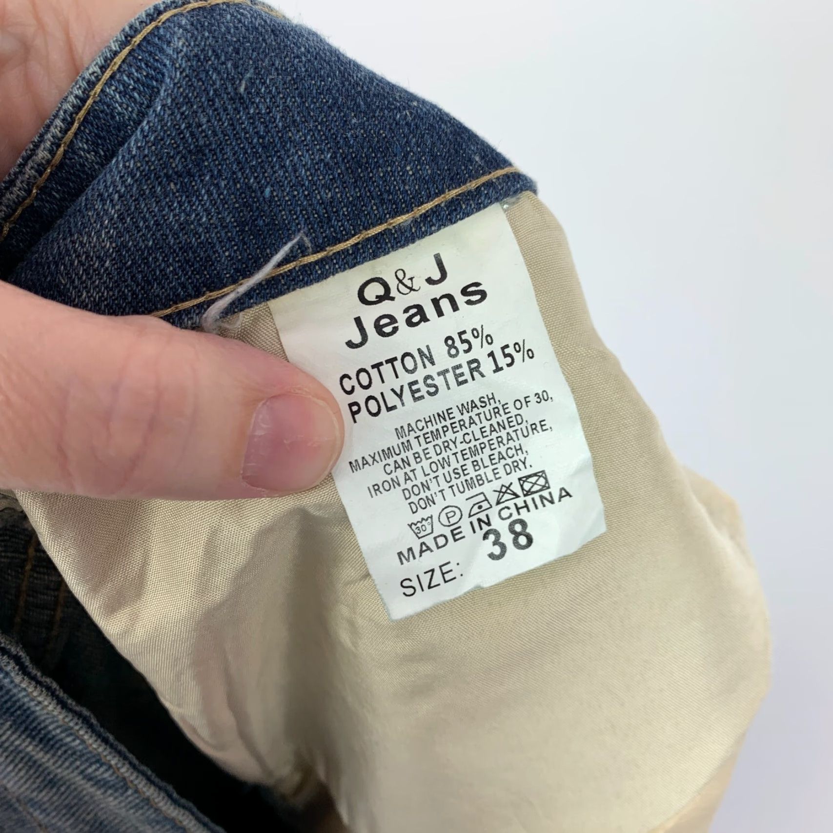 Shein G&J Destroyed Ripped Blue Jeans Size 38 Jeans Men Cotton Blend Denim 30 In Inseam Regular Stretch 85% Cotton 15% Polyester Blue Size US 38 / EU 54 - 7 Thumbnail